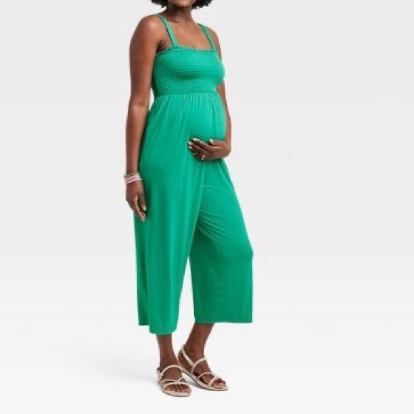 NWT Maternity Green Jumpsuit Size XXL - Picture 1 of 4